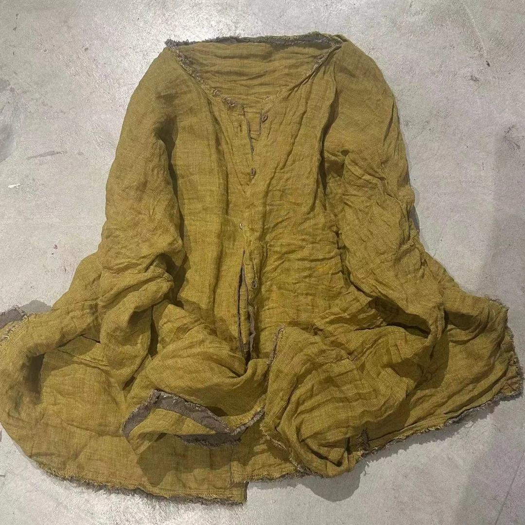 高定亚麻色织短外套 WY