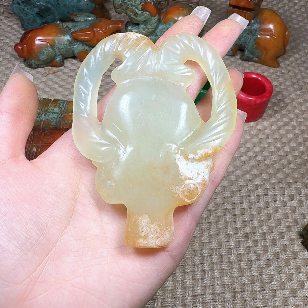 白玉菩提吊坠挂件