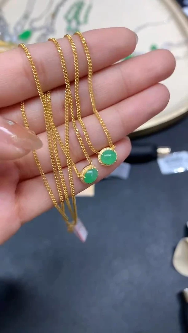 【小鱼严选】翡翠套链-18K金-多样性发其一Y35-|CXQ2