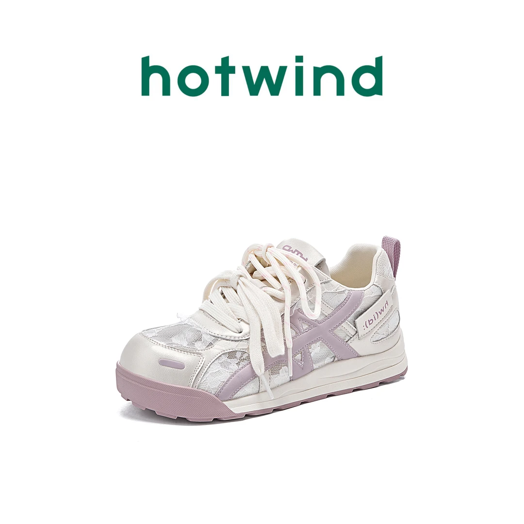 【甄选单品】热风网面透气厚底运动休闲鞋25夏季新款轻便百搭德训鞋