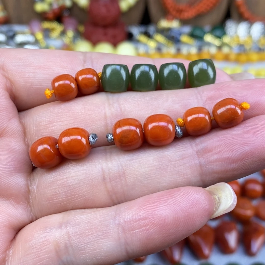 降***龙南红玛瑙未镶嵌套装7+8mm
