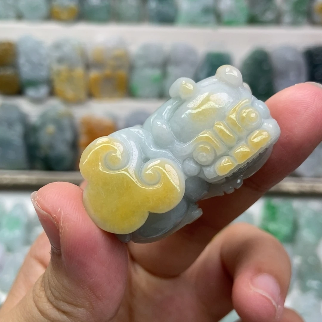招***朱翡翠未镶嵌吊坠(赠链)sl2