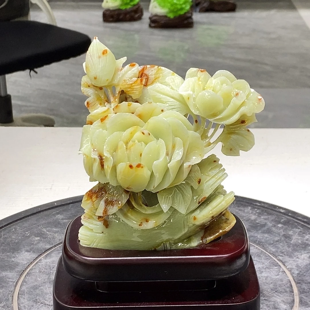 玉家居摆件花开富贵