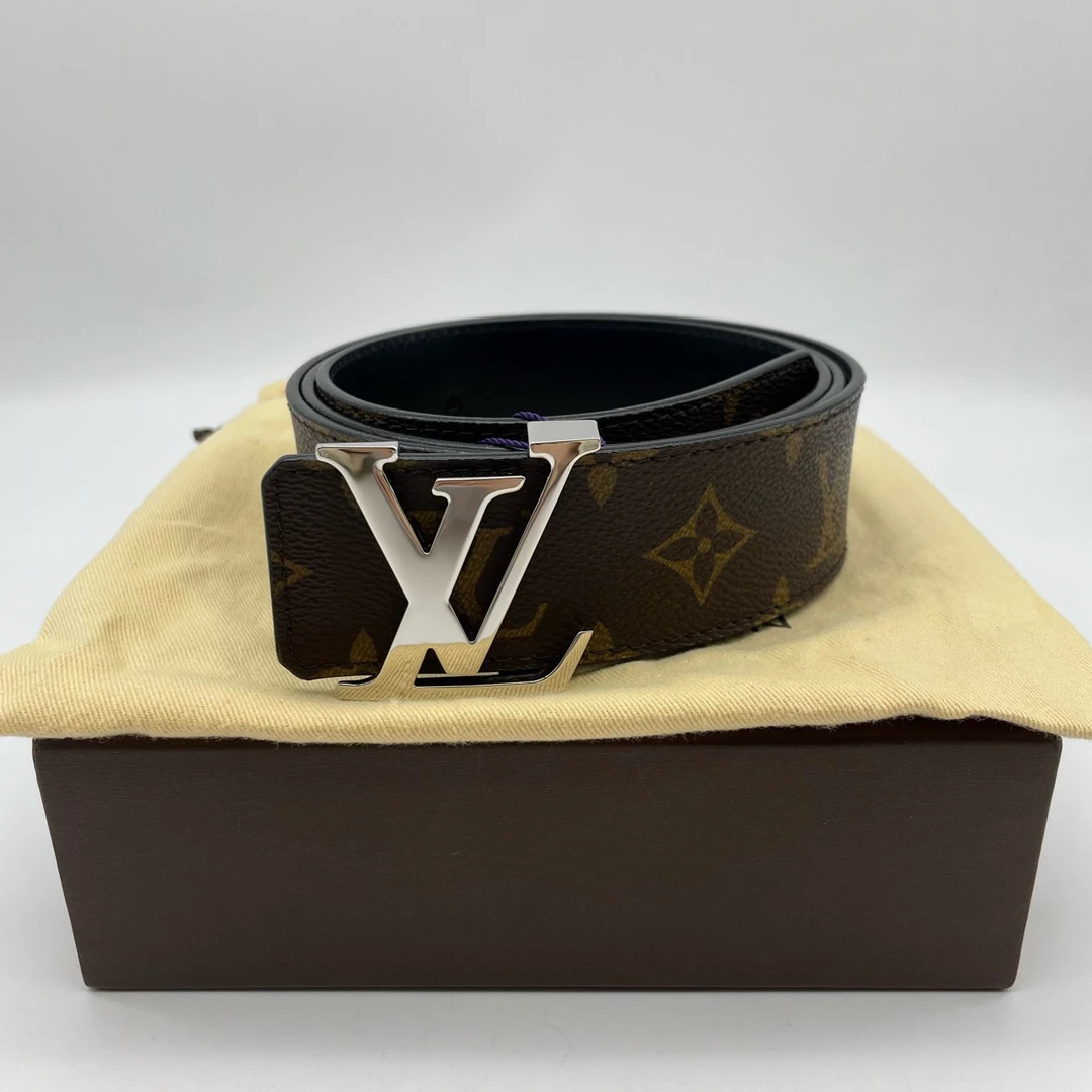 99新 LouisVuitton/路易威登 闲置亮扣老花100码皮带13544578