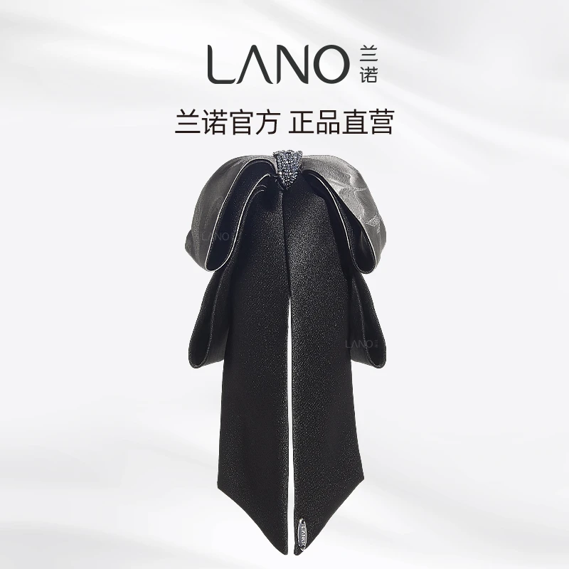 兰诺【朝颜】香云纱工艺蝴蝶结飘带抓夹高级感发夹小众设计感发饰