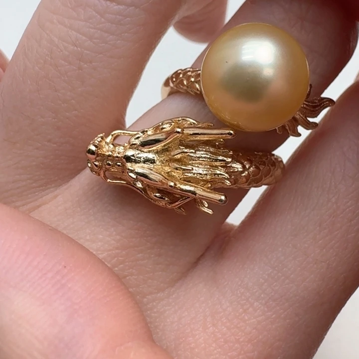 海水珍珠戒指银S925镶嵌