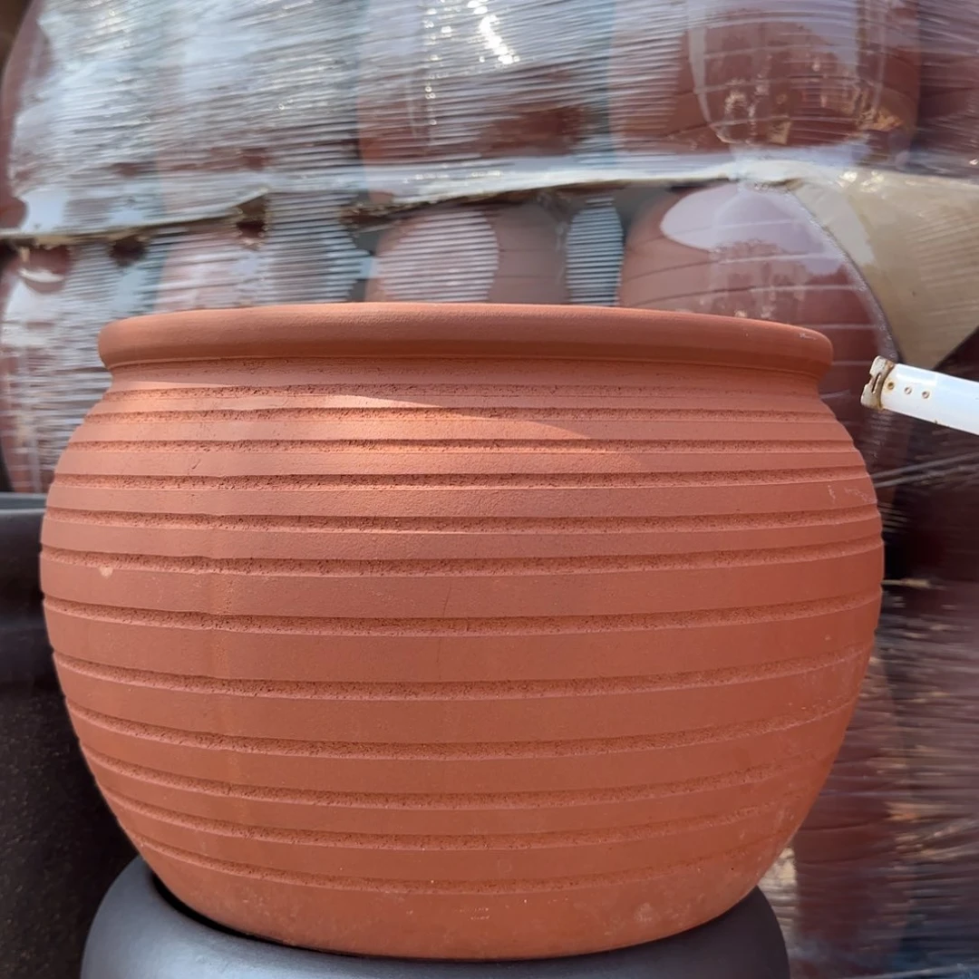 紫砂花盆口40高30宜兴紫砂