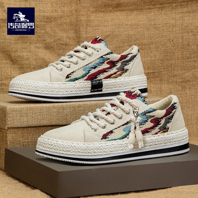 传奇保罗男士潮流百搭低帮韩版潮鞋2025春季新款防臭透气时尚板鞋