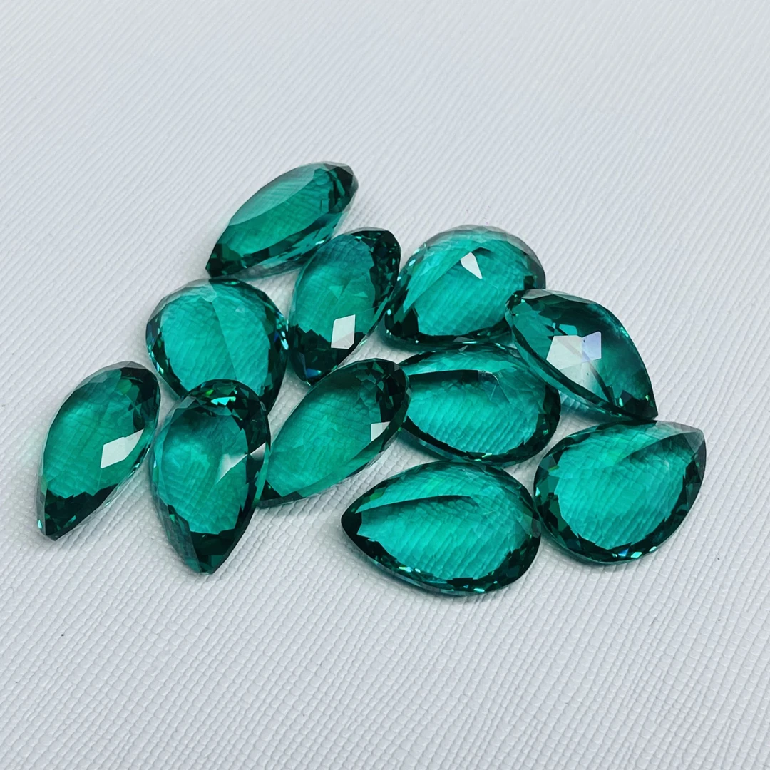 【锦希优选】】F465-1绿水滴时尚奢饰品裸石多样性发一件