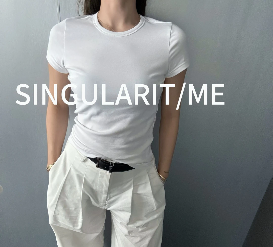 Singularity Me 春夏休闲裤慵懒风宽松廓版白色阔腿裤女 3A 2030