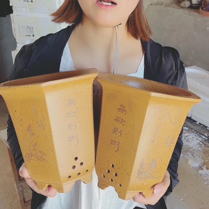 宜兴紫砂精品花盆