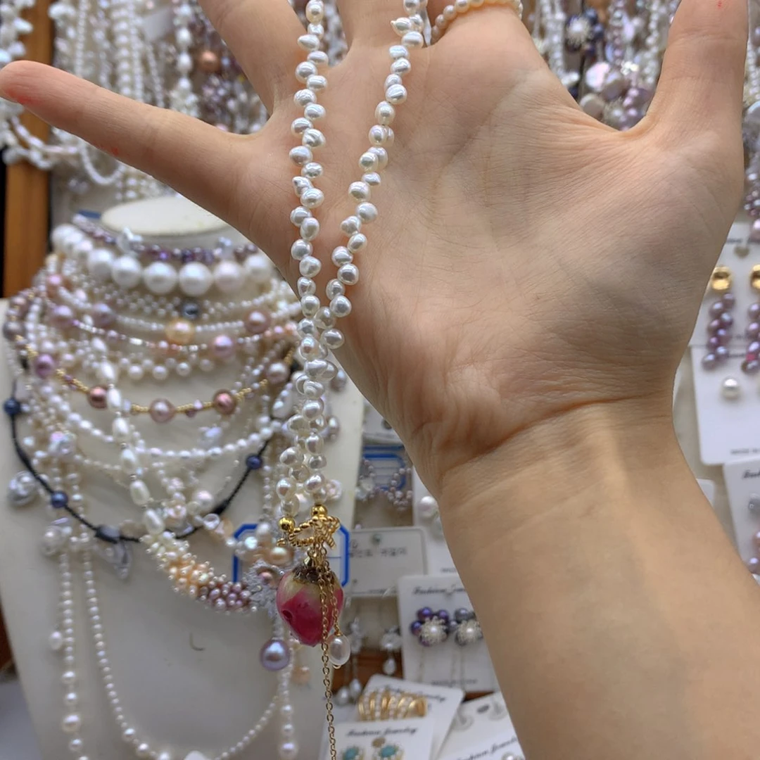 银S925镶嵌淡水珍珠耳饰