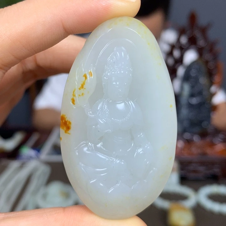 和田玉未镶嵌吊坠(不含链)