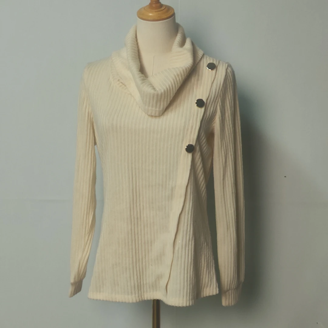 X41 女款高领休闲毛衣 长袖 百搭 时尚