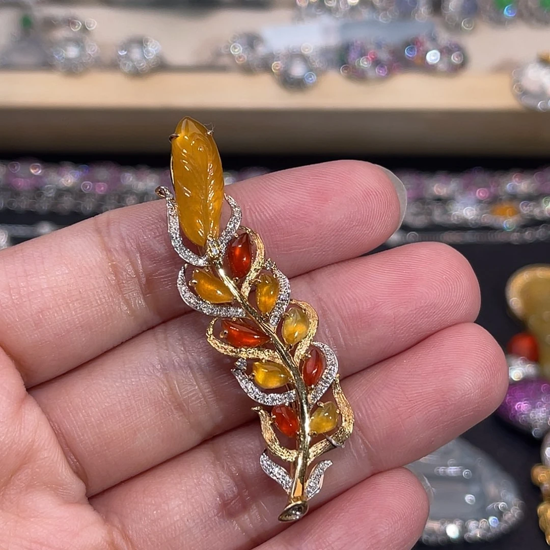 吊坠(不含链)未镶嵌翡翠胸针吊坠两用