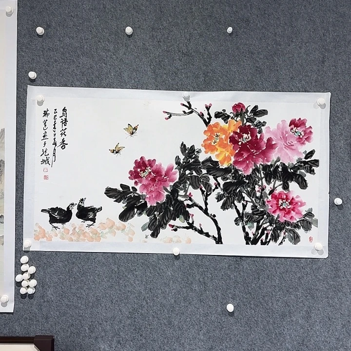 国画鸟语花香 8平尺