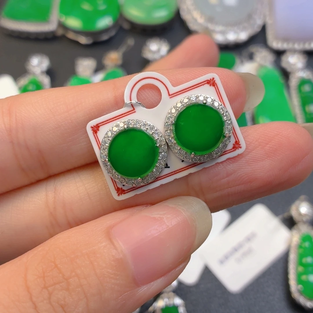 翡翠银S925镶嵌颈饰