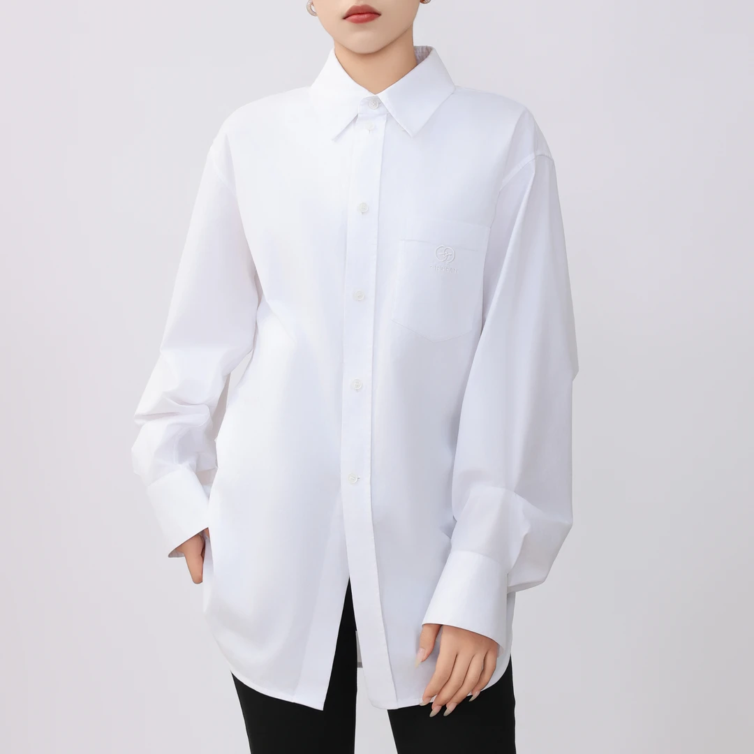 GIRDEAR/哥弟显瘦长袖休闲中长款复古百搭灯笼袖格纹衬衣1300852