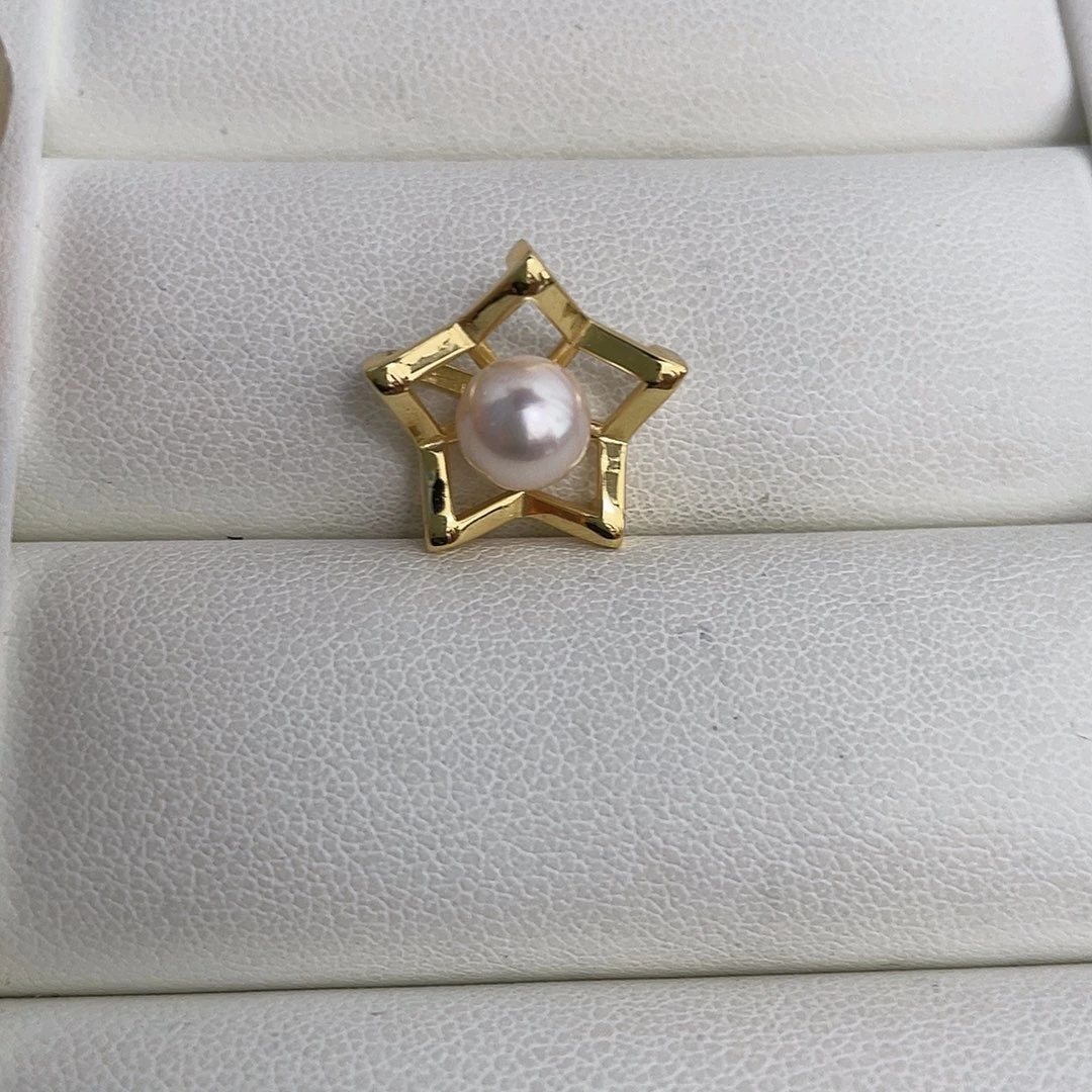 海水珍珠吊坠(不含链)银S925镶嵌