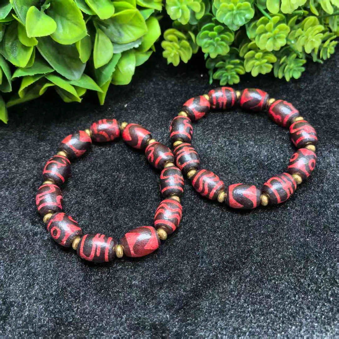 S7990【任会长珠宝】红韵母老包浆红玛瑙桶珠手串-多样性只发一件