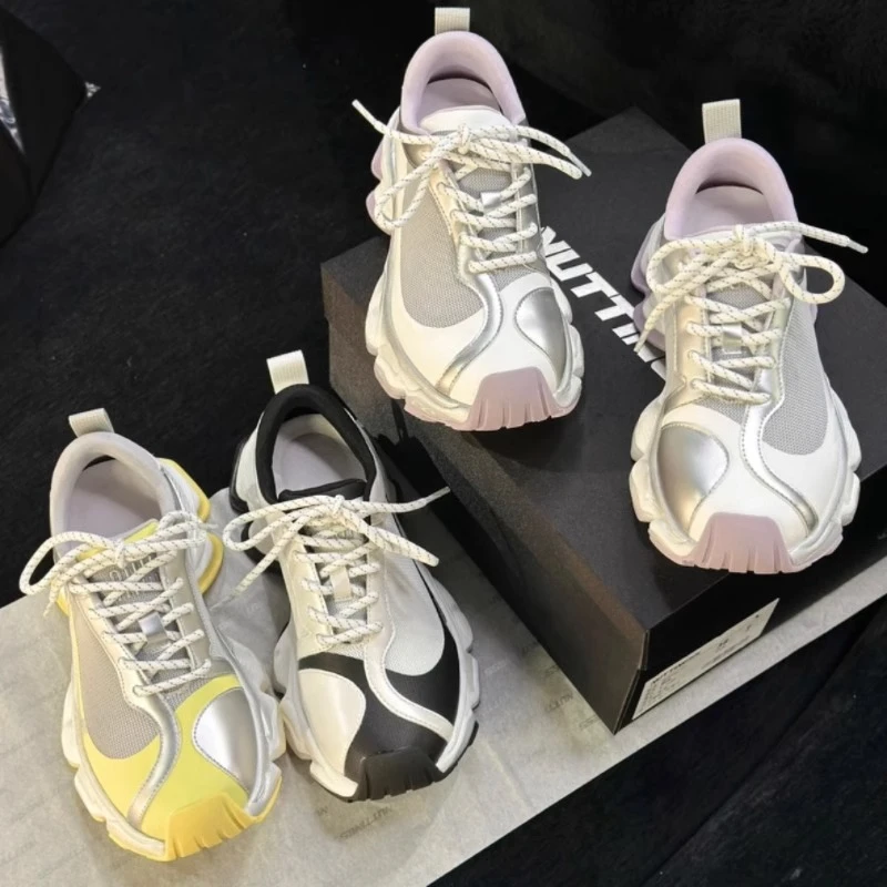 厚底巴黎老爹鞋女2025欧洲站春夏新款网面透气小众个性运动休闲鞋