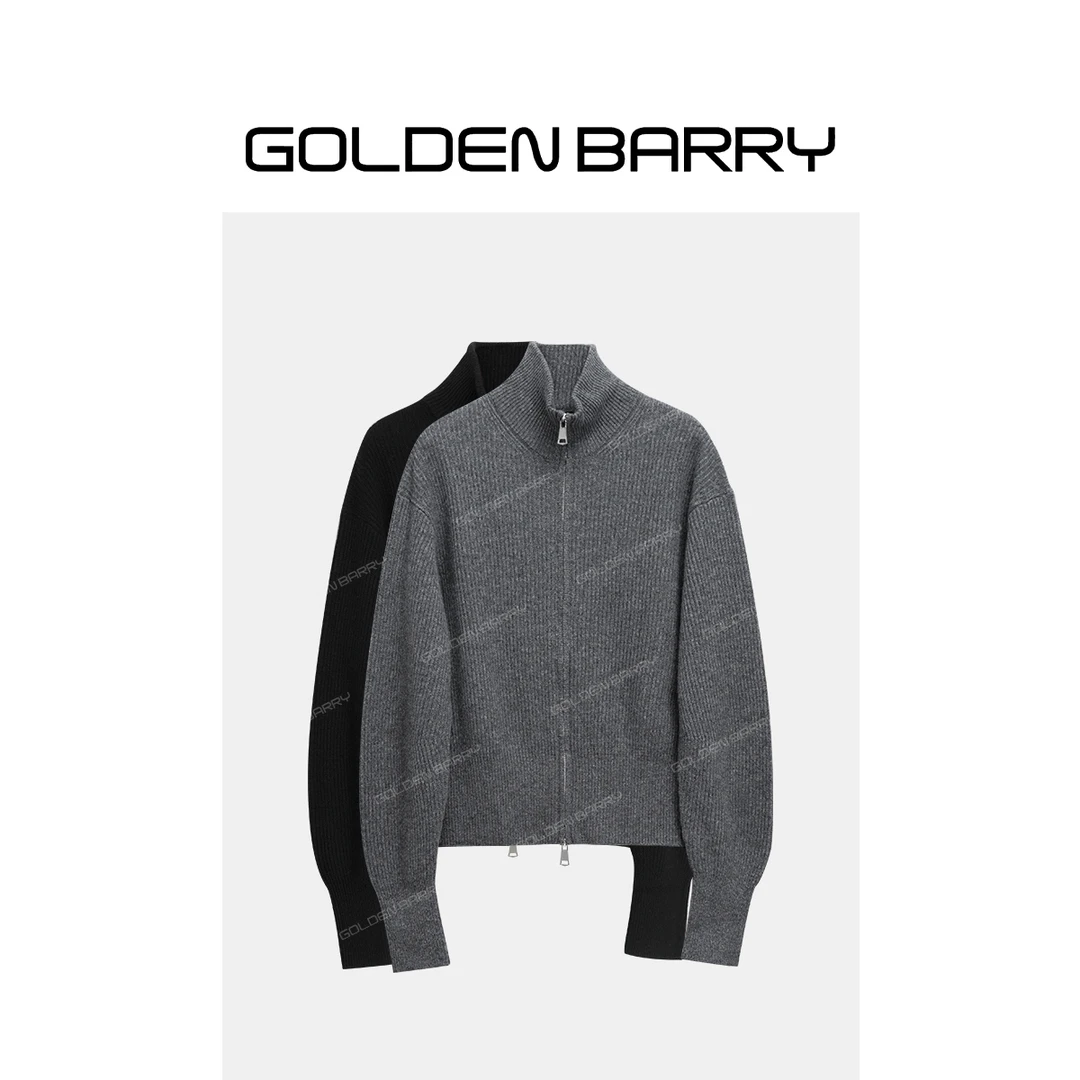 GOLDENBARRY【福 利】|241119拉链羊毛毛衣【微瑕】