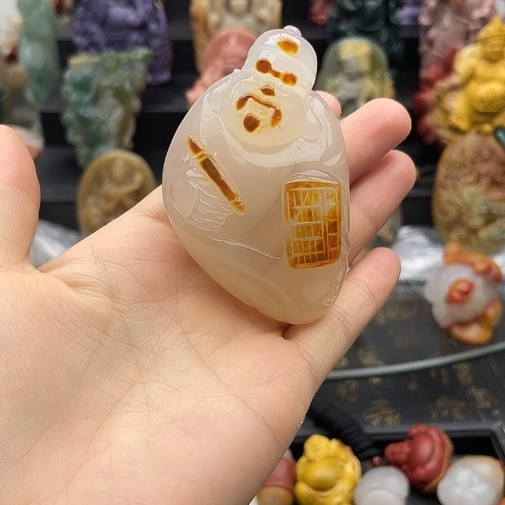 玛瑙/玉髓未镶嵌手把件