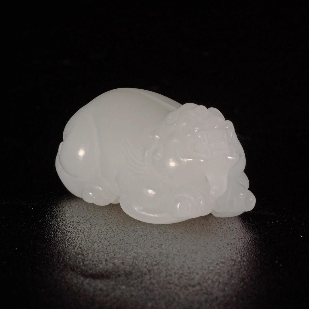 LOT.016羊脂白玉辟邪兽X45