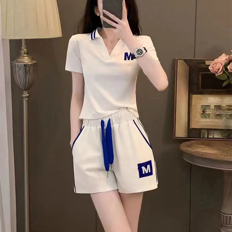【抖音】新款跑步夏季套装短袖短裤减龄休闲洋气运动两件套女