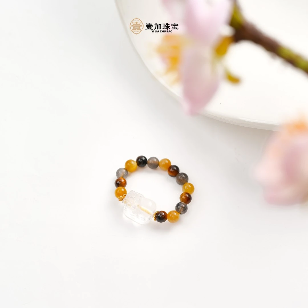 壹加田田｜指定发 白水晶px戒圈 水晶多宝多样性发一
