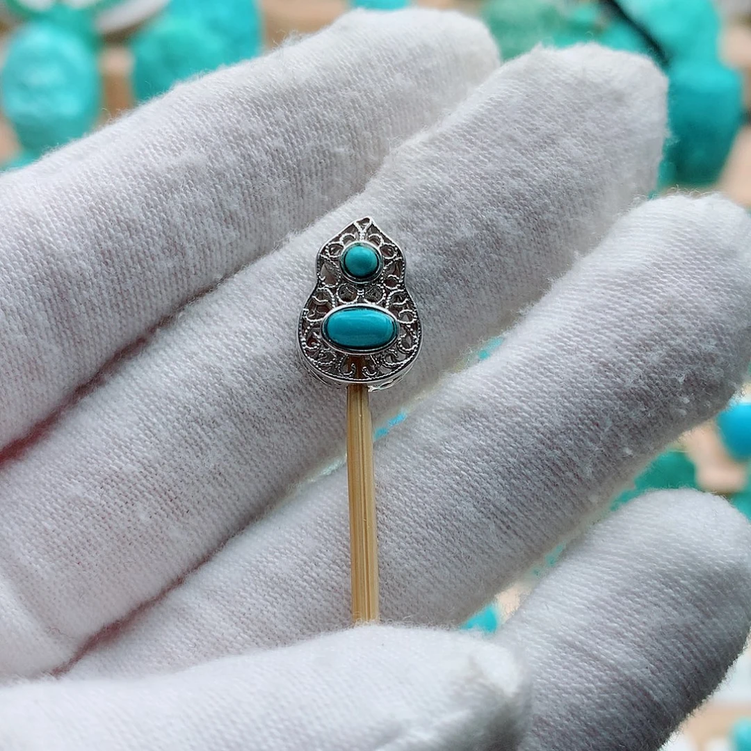 绿松石银S925镶嵌配饰