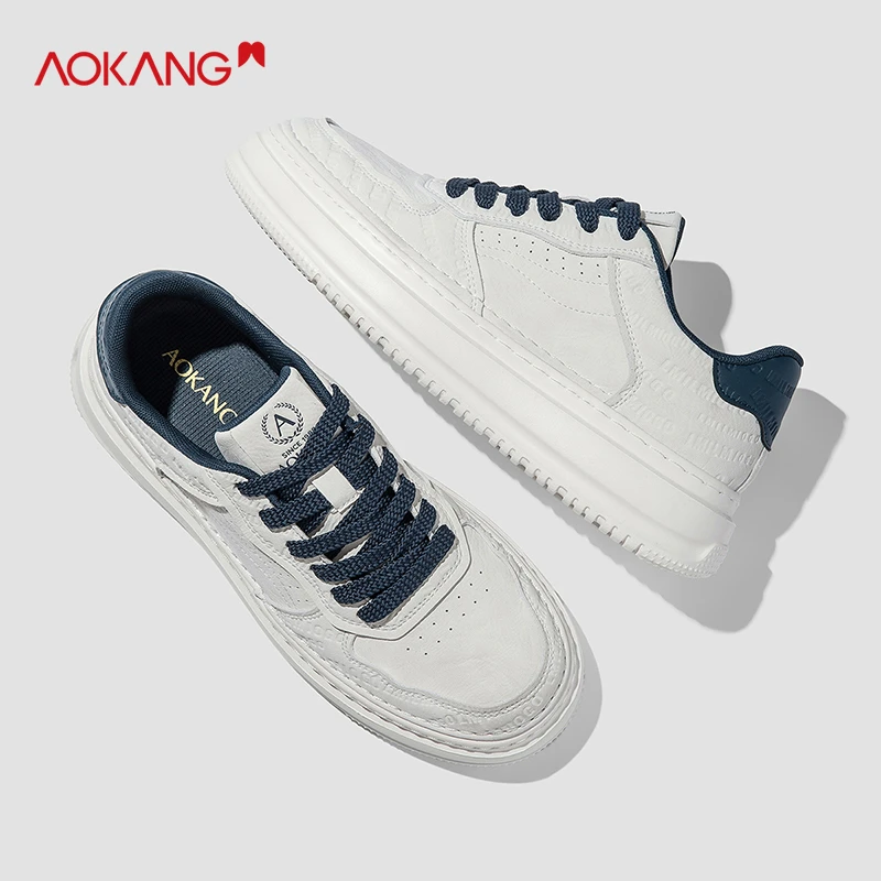 Aokang/奥康正品冬季男鞋加绒空军男士休闲板鞋时尚潮鞋45大码鞋