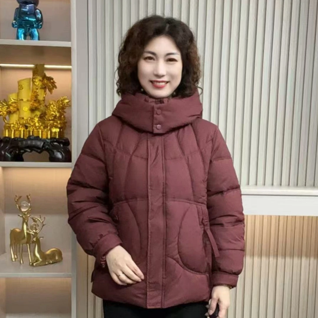 妈妈装流行时尚潮牌女装宽松冬秋装加绒外套休闲百搭大码老年潮牌