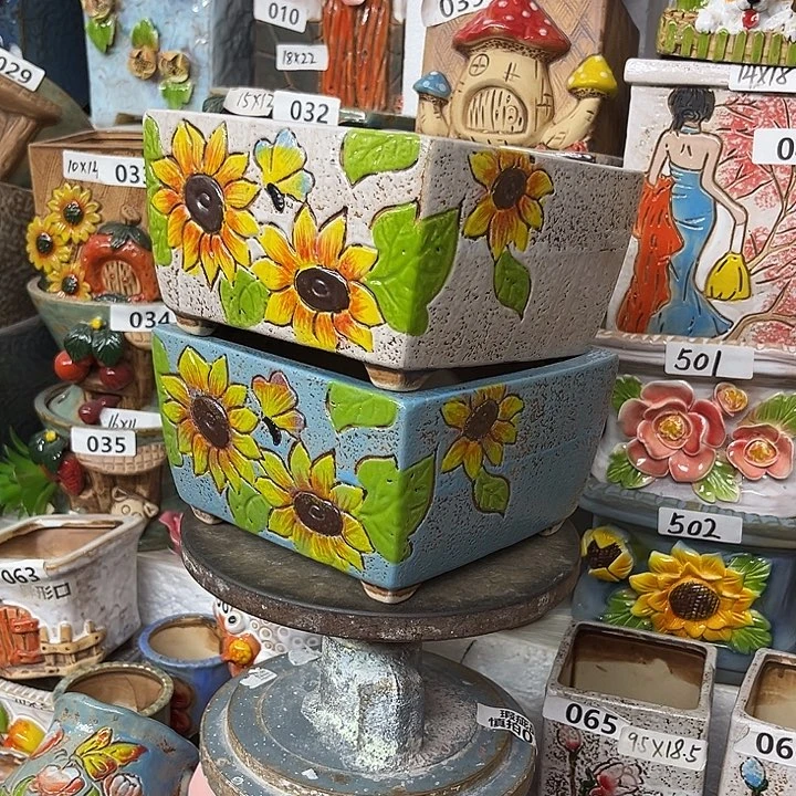 粗陶材质多肉花盆