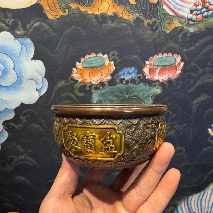 【闪购链接】铜聚宝盆精工摆件