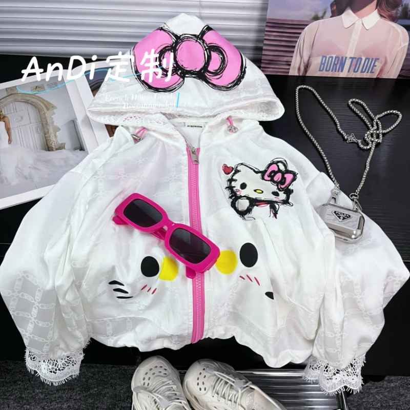 〖ANDI〗安迪订制女童夏季新款重工卡通休闲百搭外套4387