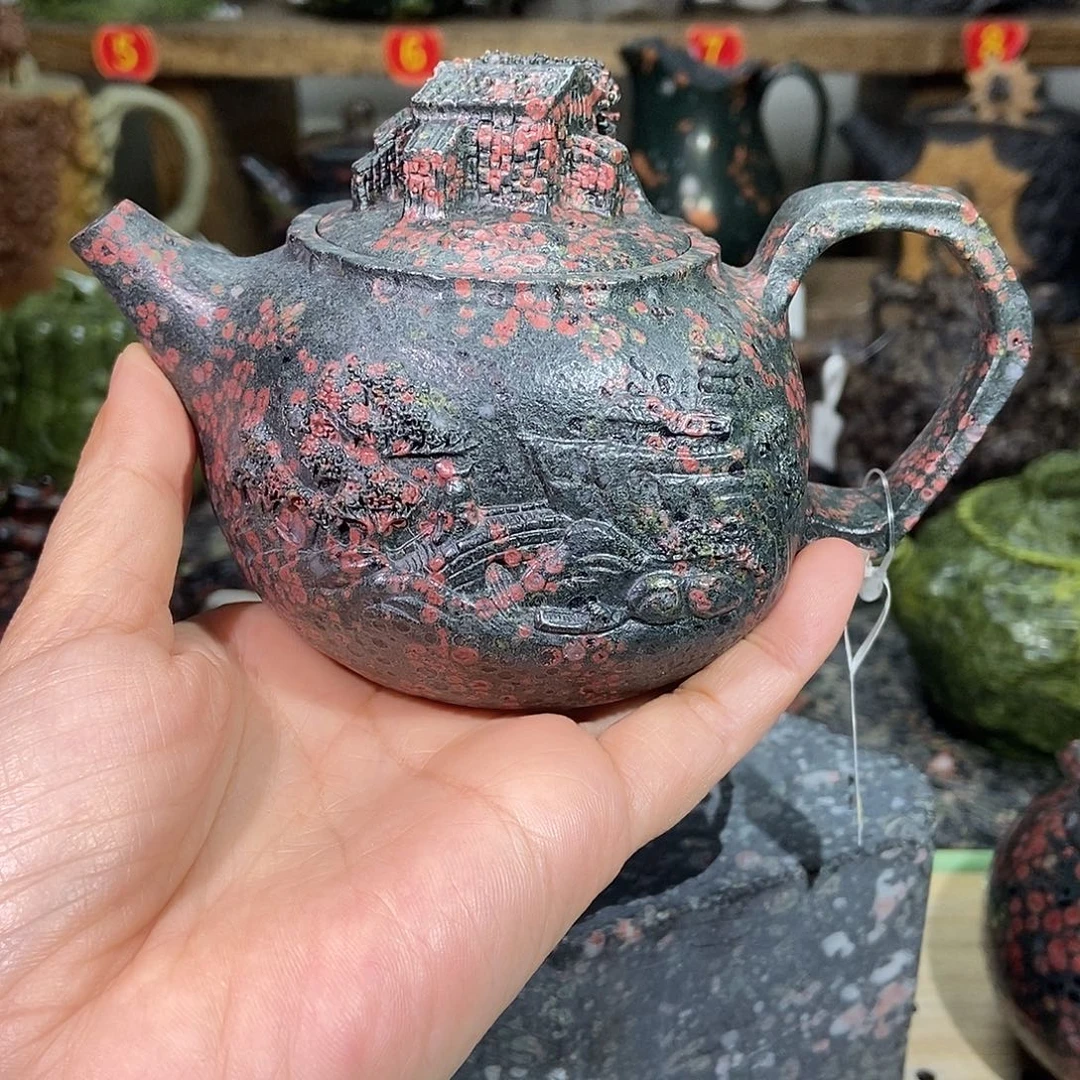 石材梅花玉安山玉山水人家220C