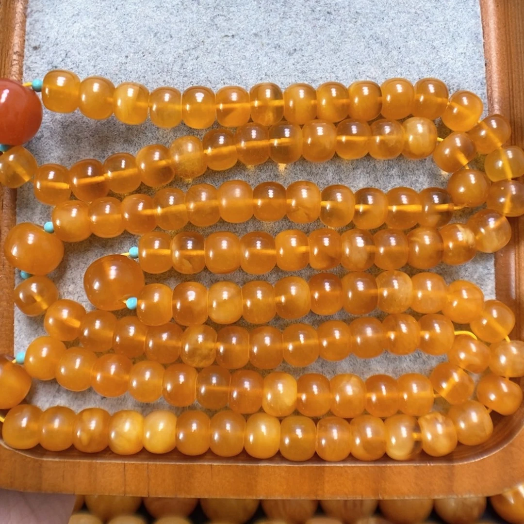 蜜蜡手串未镶嵌蜜蜡108
