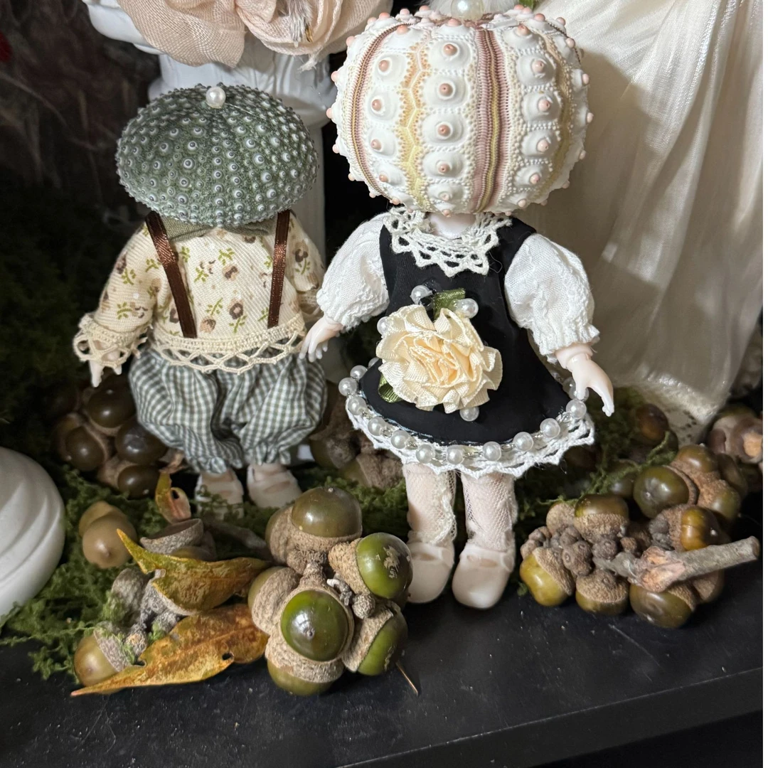 原创海胆娃娃标本人偶