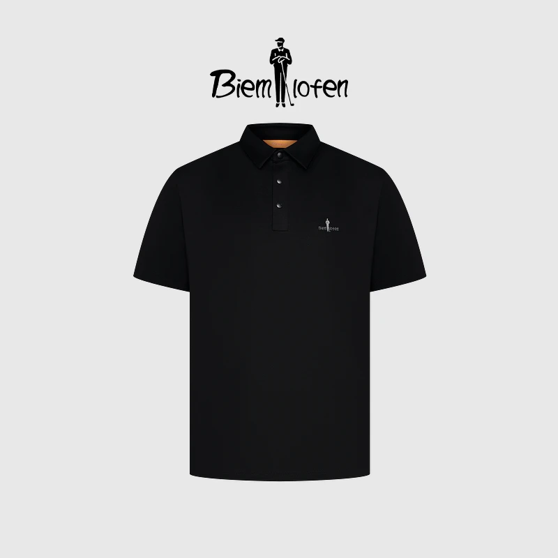 【冰舒棉】夏季新款男士休闲舒适通勤上衣简约百搭亲肤短袖polo衫