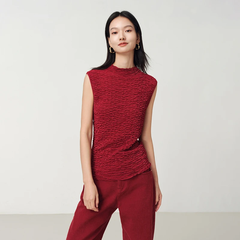 EP雅莹女装 修身无袖针织打底衫 2025新品9029A