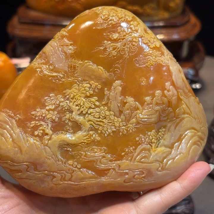 用***5寿山石寿山石摆件