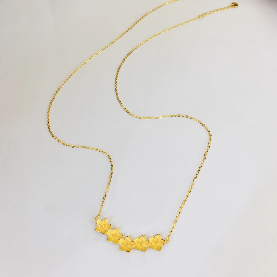 黄金足金999花型套链