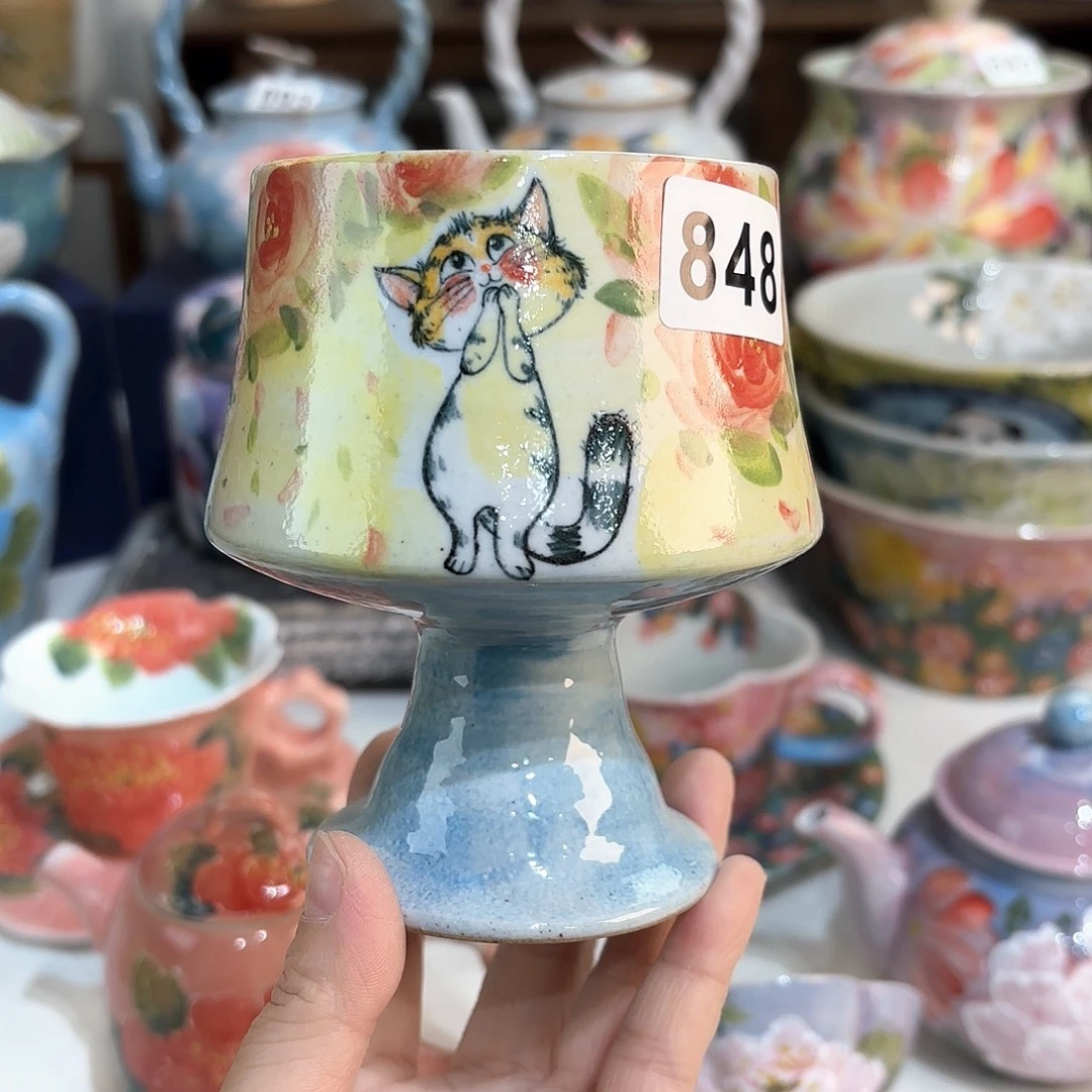 景德镇手绘高温釉下彩陶瓷茶具