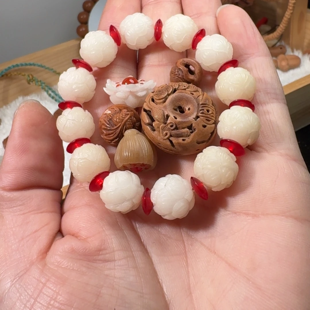 乘***膀手串/手链核桃莲花手串平安扣莲藕金鱼小鱼筐