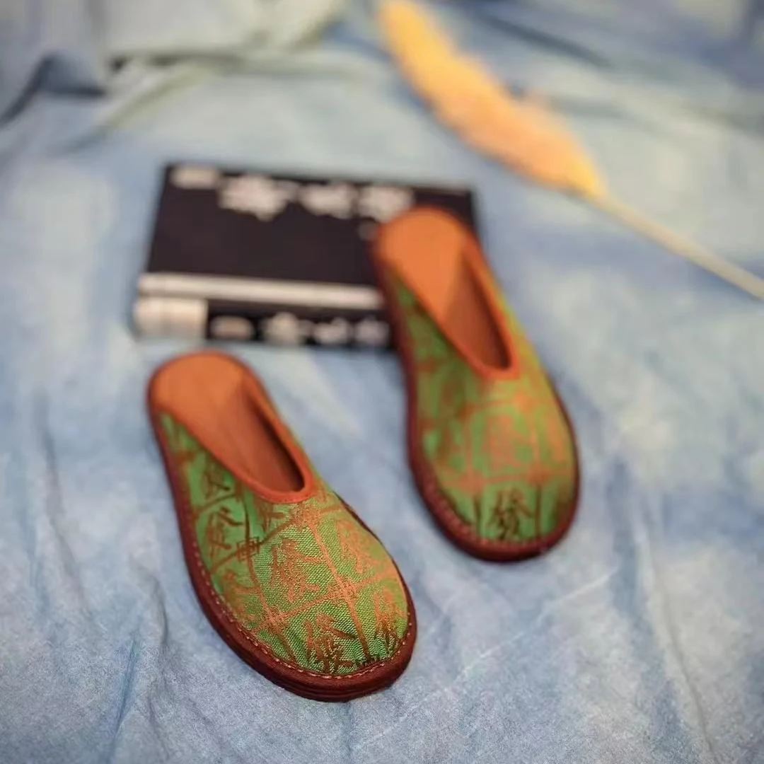 【绿发拖鞋】中国风国潮透气舒适养脚纯手工千层底布鞋民族风软底