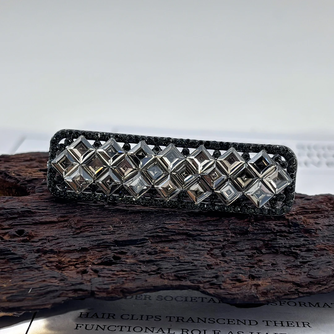 1080黑色水晶方形压夹