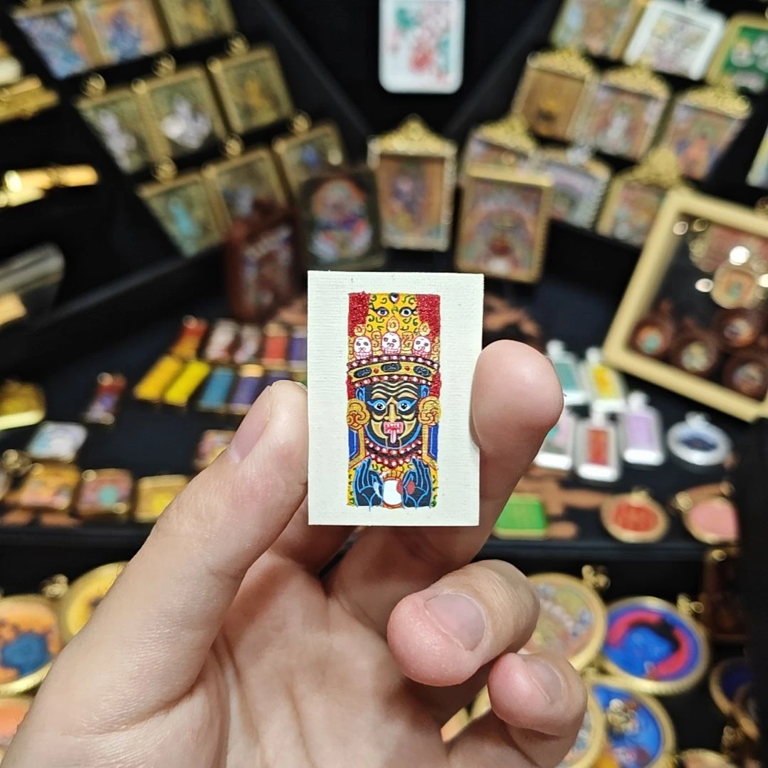 吊坠我**静纯手绘扎基拉姆唐卡