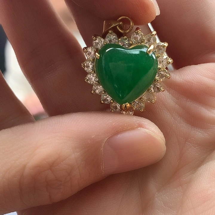 翡翠银S925镶嵌颈饰