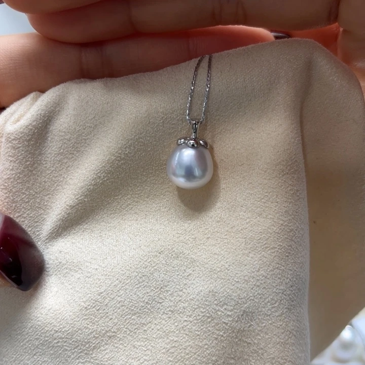 海水珍珠吊坠(不含链)银S925镶嵌